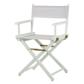 18' Director's Chair White Frame-White Canvas'