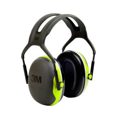 3M PELTOR X4P3E Cap Mounted Earmuffs - Safety Green