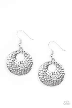 A Taste For Texture Silver Earrings - Paparazzi Accessories