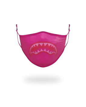 ADULT PINK SHARK FORM-FITTING FACE MASK