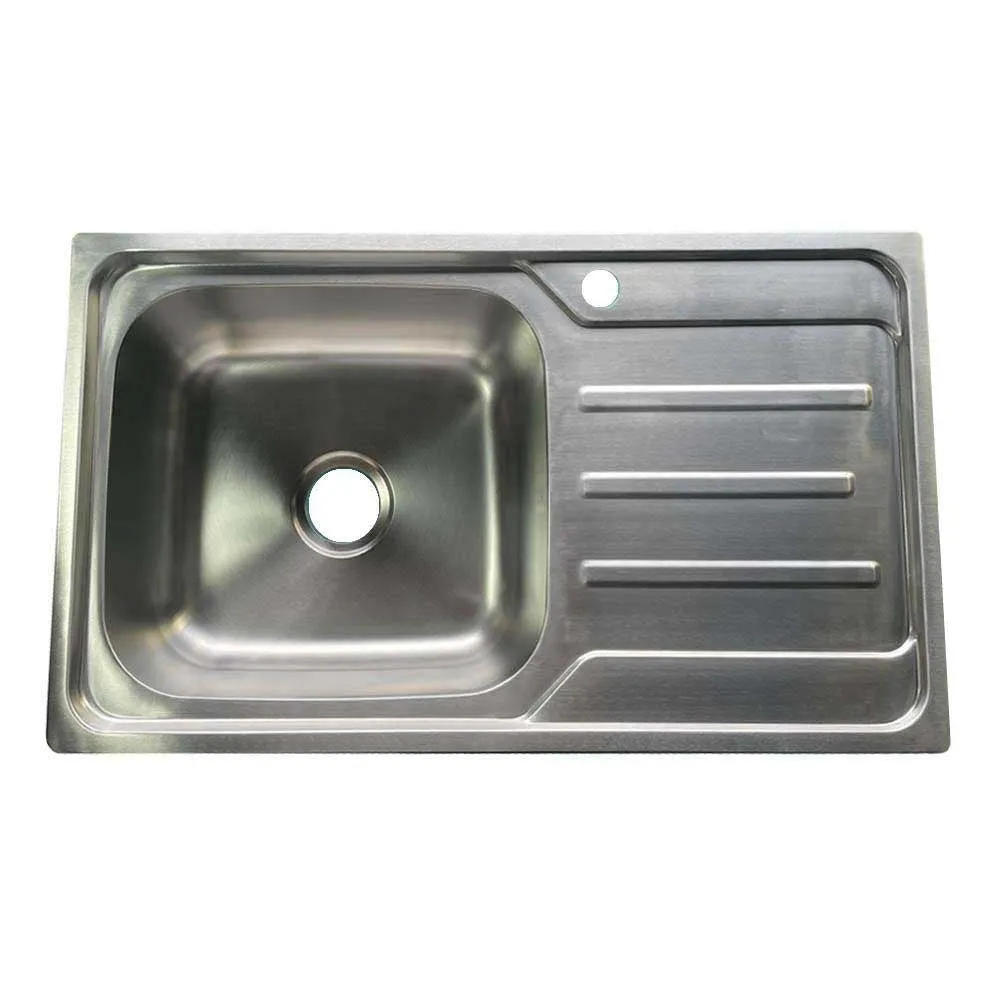 Bass 820mm Single Bowl Kitchen Sink with Drainer