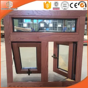 Canada Toronto Awning Aluminum Clading Solid Wood Window with Ce Certification, Wood Window with Exterior Aluminum Cladding - China Aluminum Awing Window, Aluminum Window