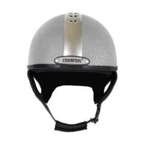 Champion Ventair Deluxe Jockey Helmet Silver/Silver