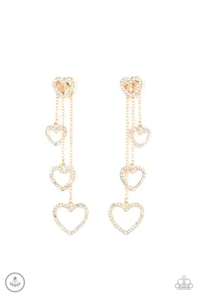 Falling In Love - Gold Post Earring