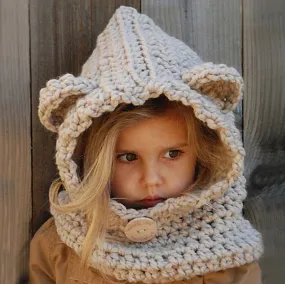 Girls Winter Scarf-Hat Handmade