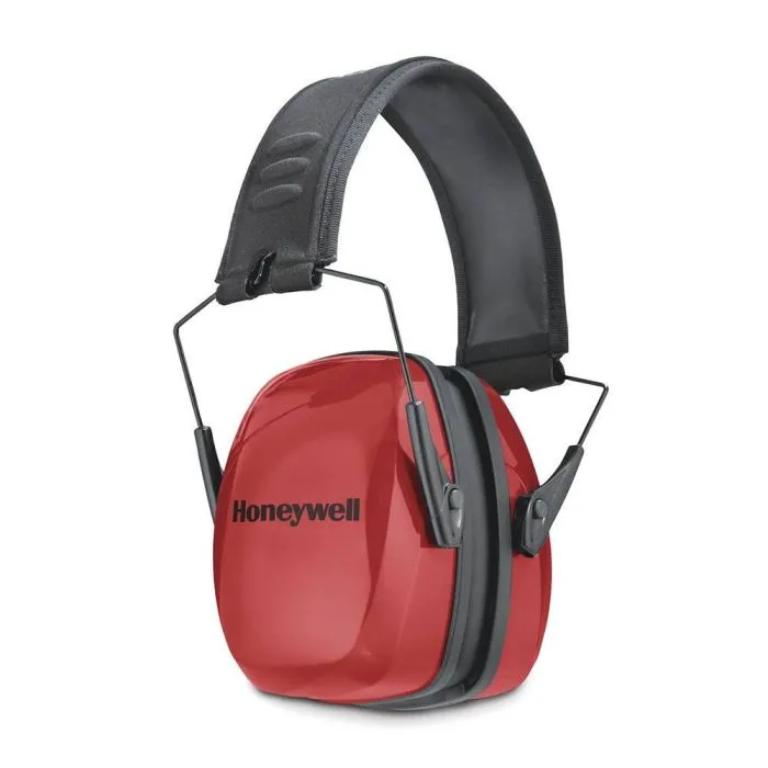 Honeywell RWS-53007 Leightning L2F Low Profile Folding Earmuff, Red, One Size, Box of 2