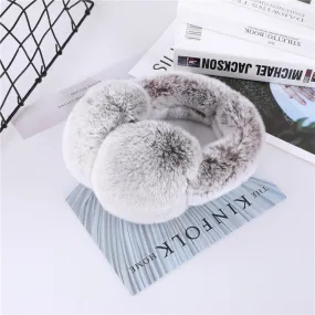 Rabbit Fur Ear Muffs - Soft and Plush Winter Earmuffs