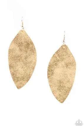 Serenely Smattered Gold Earrings  - Paparazzi Accessories