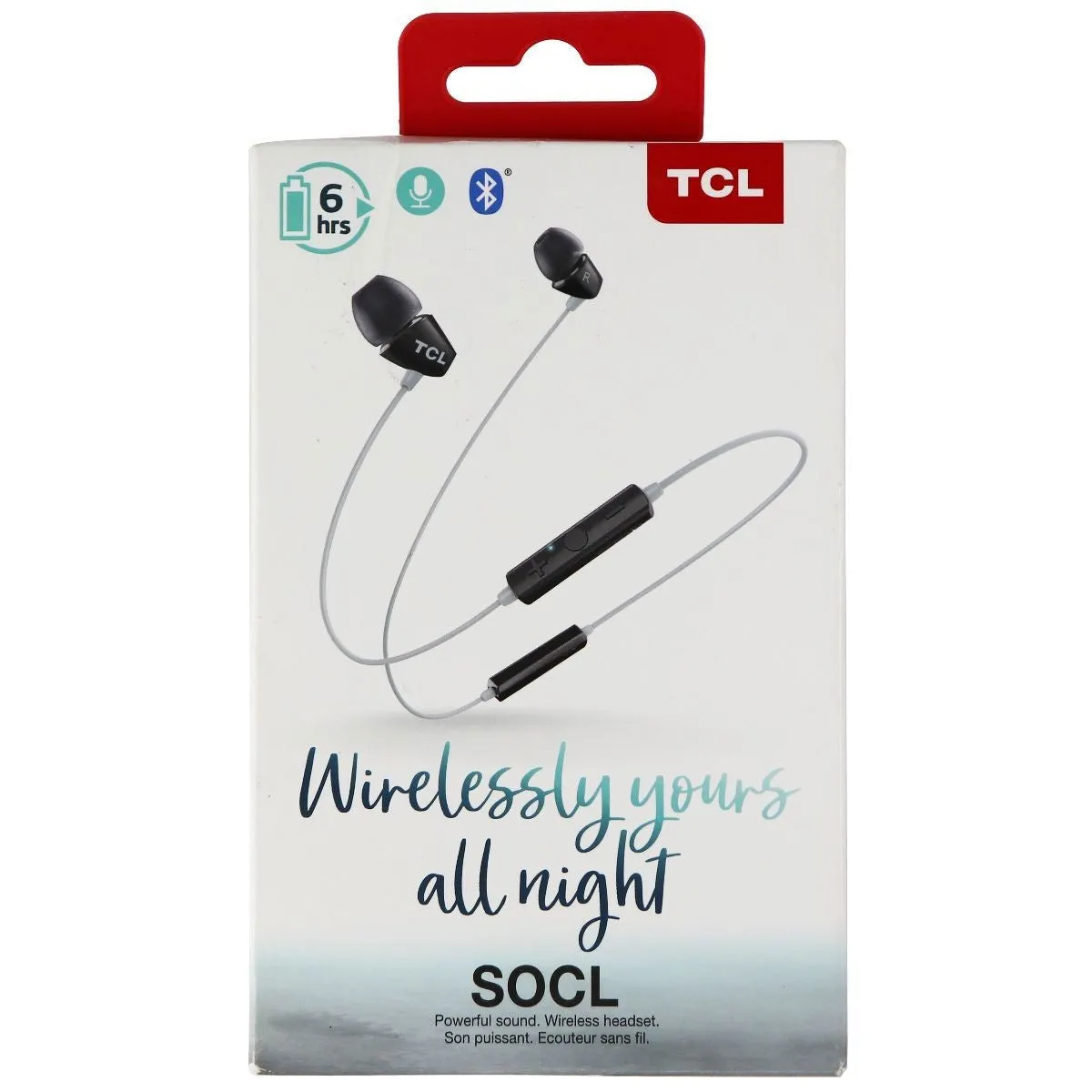 TCL SOCL100BT Wireless In-Ear Bluetooth Headphones with Mic - Phantom Black