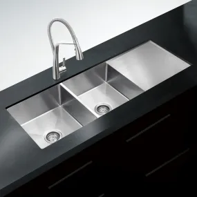 ULTIMO 1.5mm 1300W x 450D Double Bowl Sink with Drainer - SSD1345