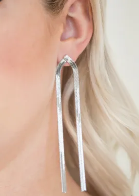 Very Viper Silver Post Earrings