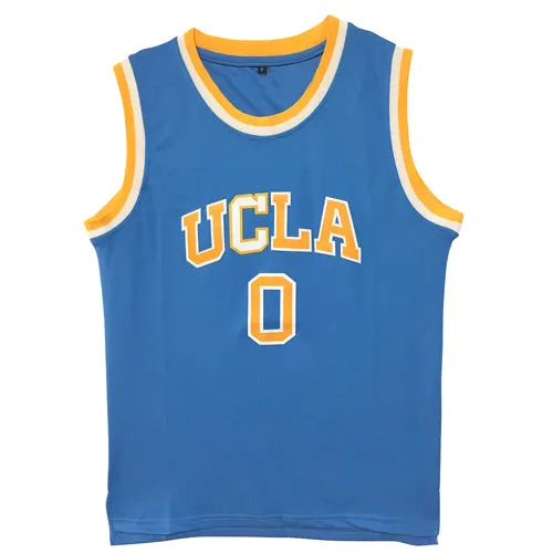 VTURE Mens Russell Westbrook #0 & #2 UCLA Bruins Blue Stitched Basketball Jersey