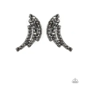 Wing Bling Silver Post - Earrings - Paparazzi Accessories